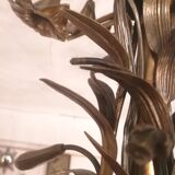 Lustre fleurs de lys en bronze doré fin XIXème
