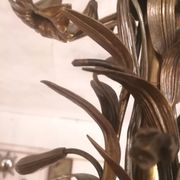 Late 19th century gilt bronze fleur-de-lis chandelier
