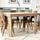 Art Deco dining table made of solid wood.