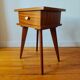 Paire de tables de chevet vintage Mid-century pieds compas