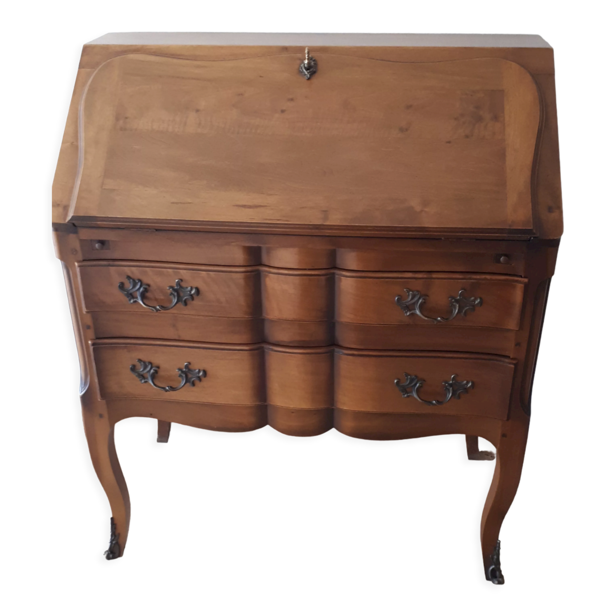 Secretary speed bump Louis XV walnut style