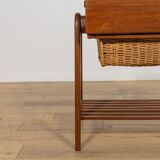 Table console en teck du milieu du siècle, Danemark, années 1970