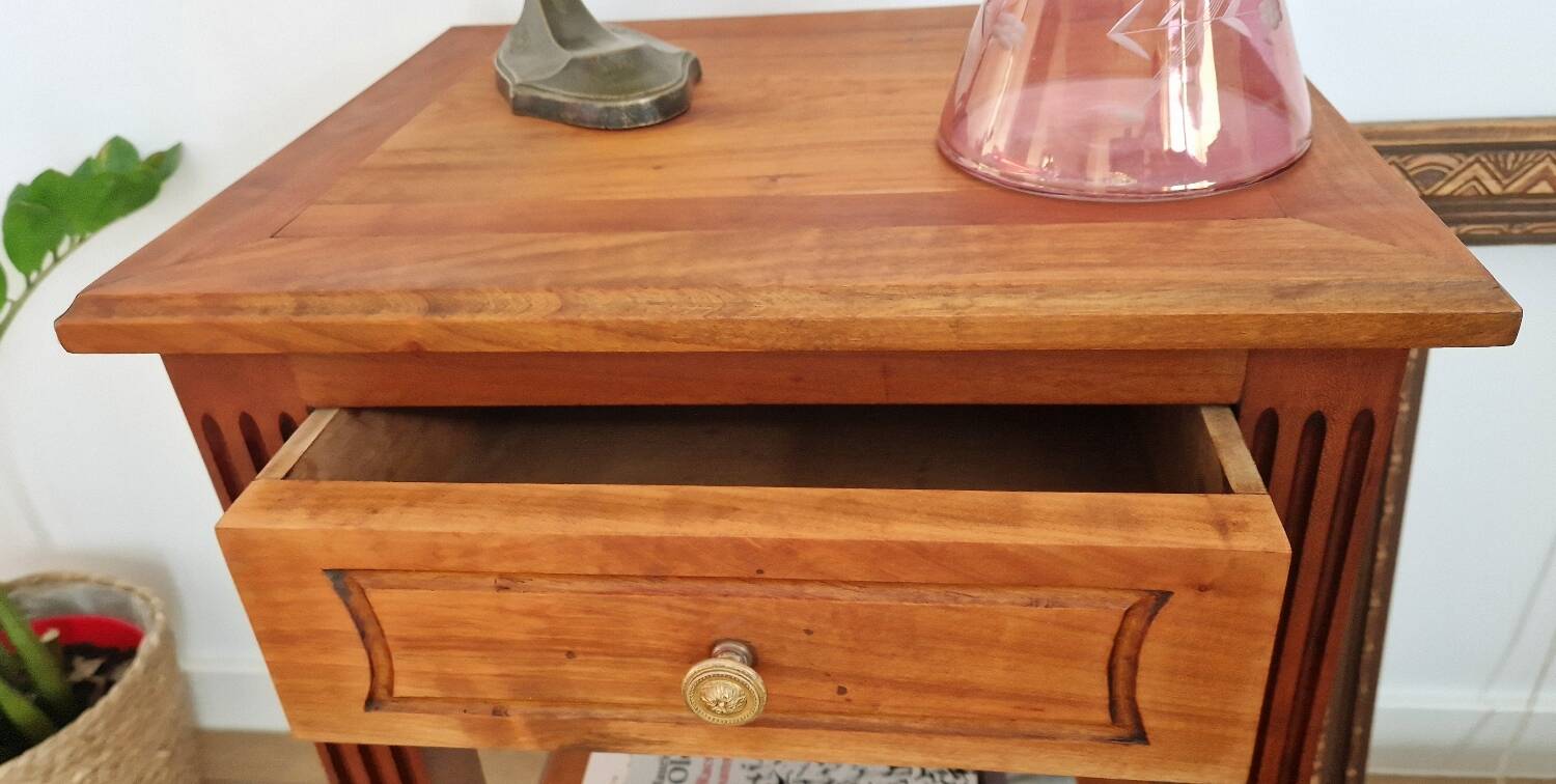 Low cabinet in blond cherry wood, Directoire style