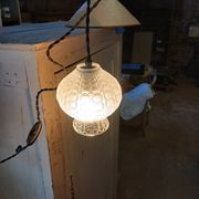 1 suspension/ baladeuse vintage en verre
