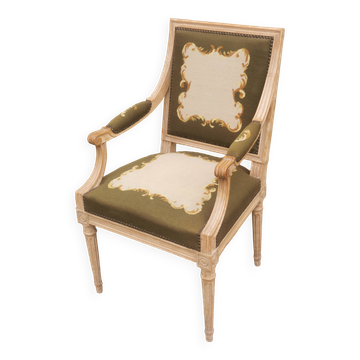Louis xvi style upholstered armchair