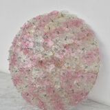 Wonderful Extra Large Size Pink Murano Glass Ceiling Light Flower by Seguso