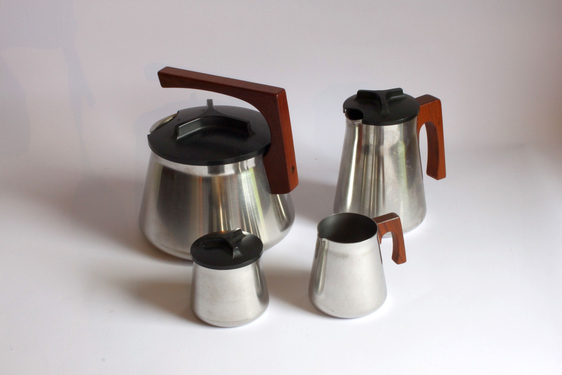 Tea and Coffee set by Axel Enthoven for Demeyere Werkhuizen, Belgium, 1971, Set of 4.