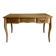 Vintage light wood desk with 3 drawers in Louis Philippe style, chic country.
