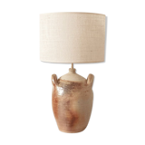 Jug lamp and ecru woven jute