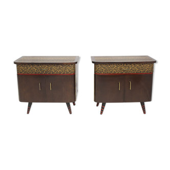 Pair of bedside tables from the 50s 60s restored