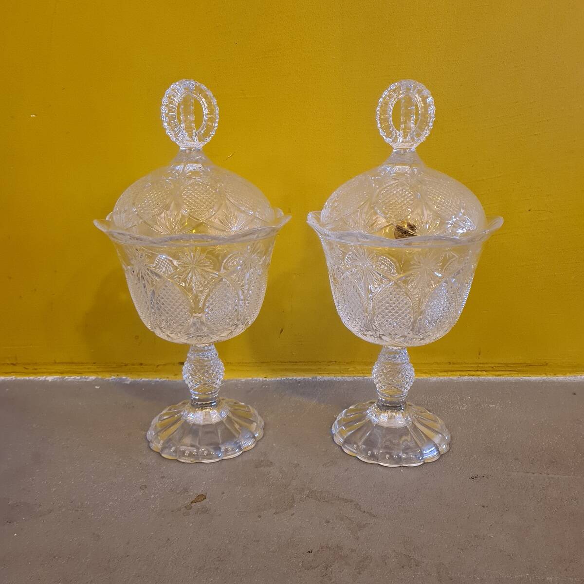 Crystal Bonbonnières From Royal Crystal Rock Italy, from the  1980s