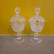 Crystal Bonbonnières From Royal Crystal Rock Italy, from the  1980s