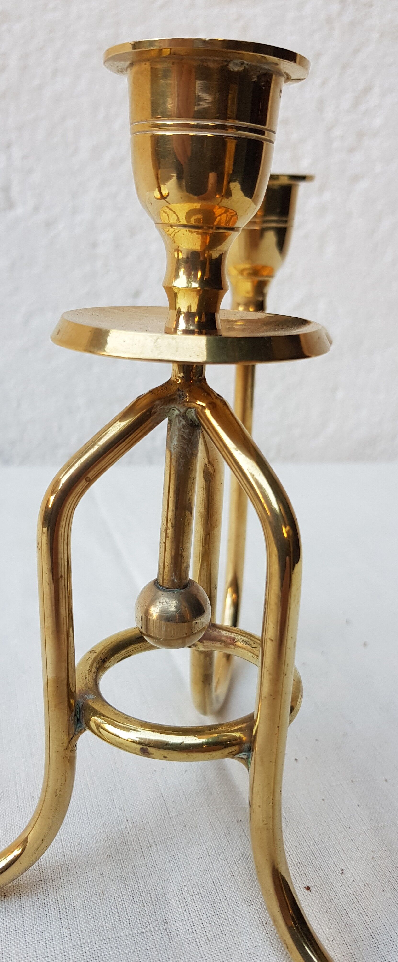 Chandelier 4 brass branch 80's