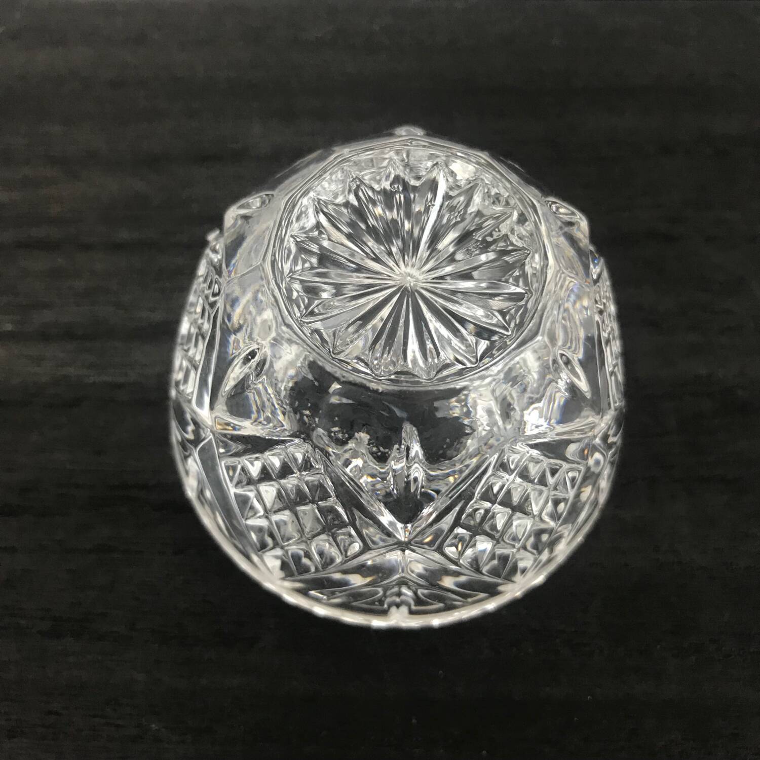 Vintage crystal candle holder fontenay model from maison cristal d'arque