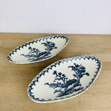 2 round dishes and 2 old Chardons model serving bowls by Gien