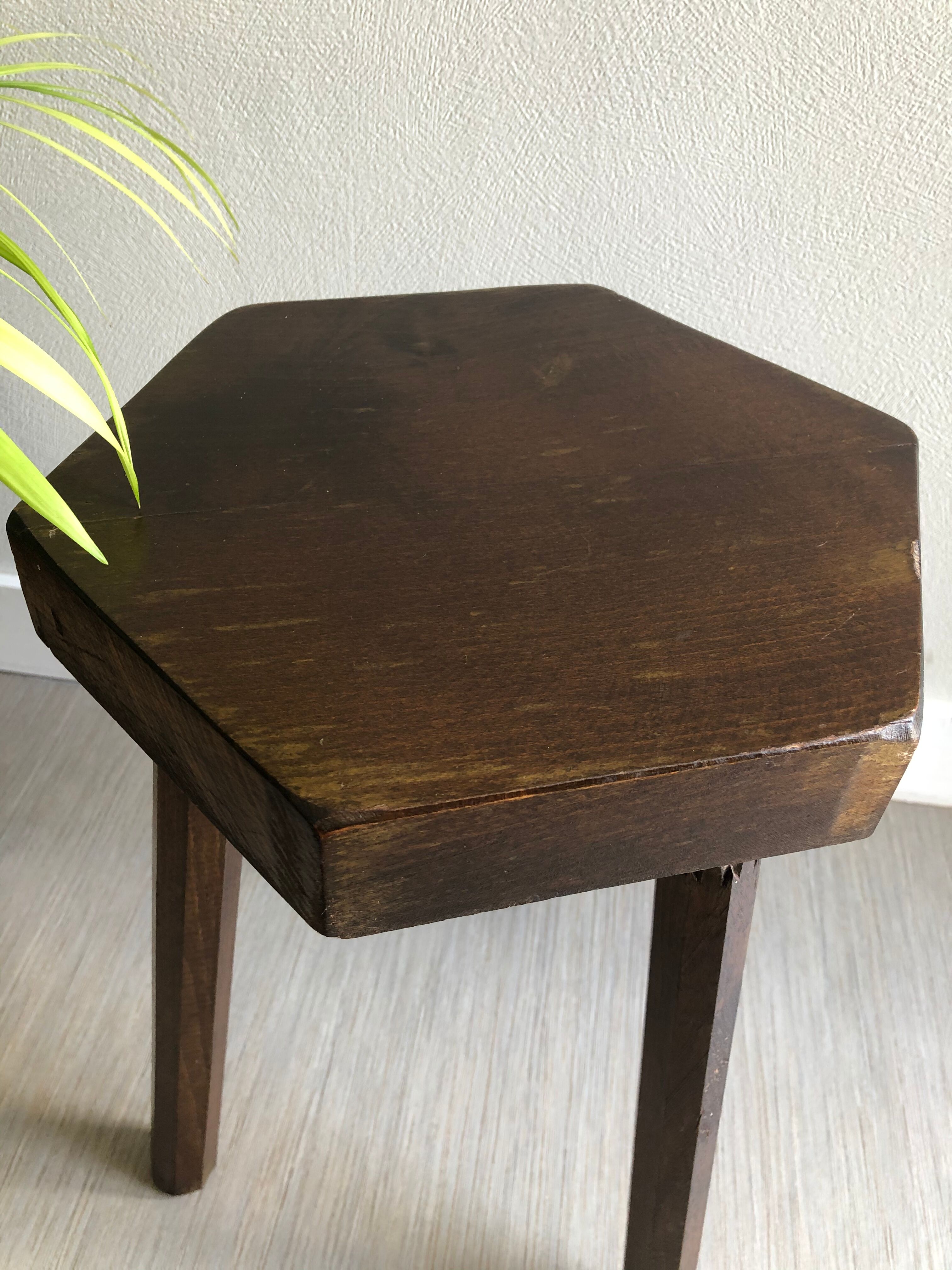 Wood tripod stool