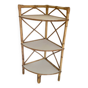 Étagère d’angle bambou