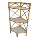 Vintage bamboo corner shelf