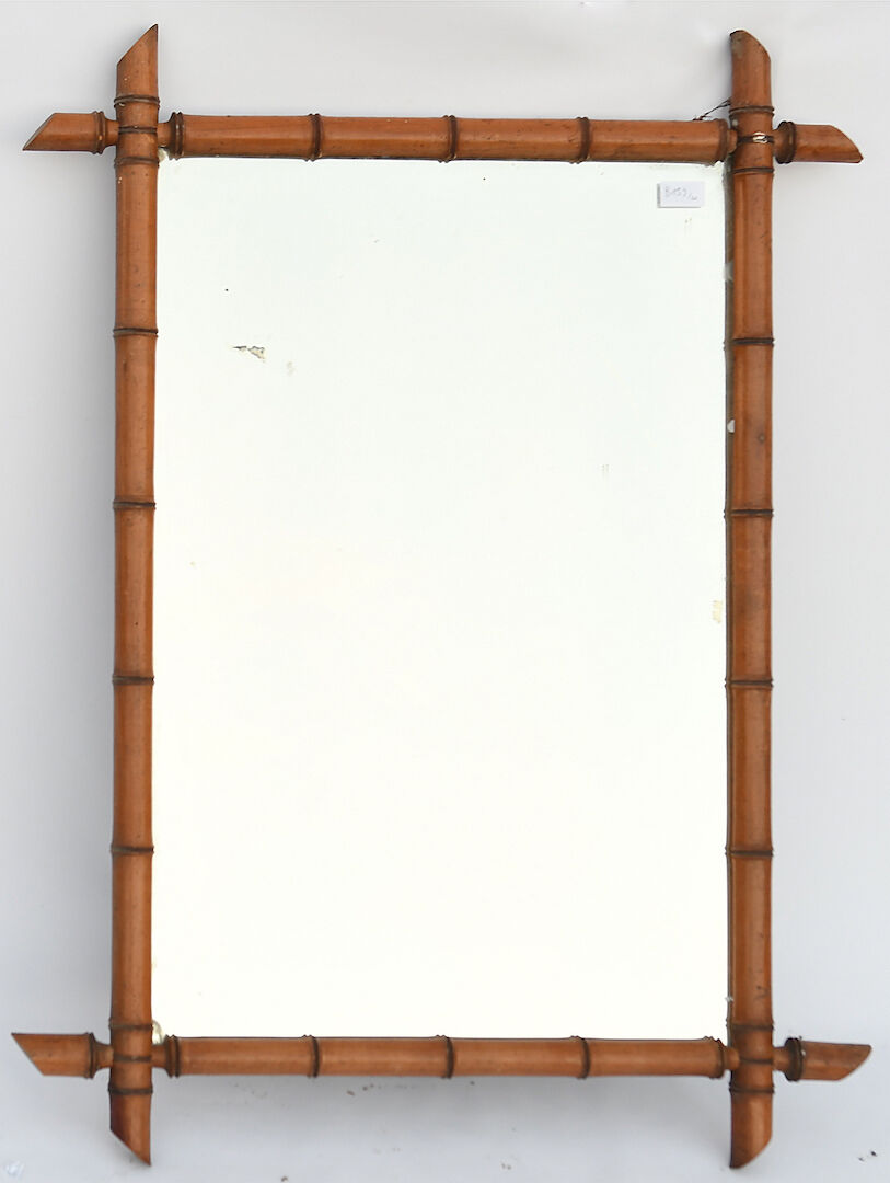 Bamboo mirror 95 x 70 cm