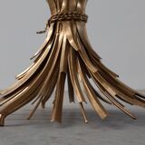 Hollywood regency gilt sheaf of wheat side table “coco chanel”, Italy 1960s