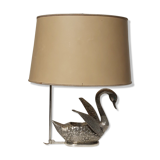 Lampe cygne bronze argenté années 70