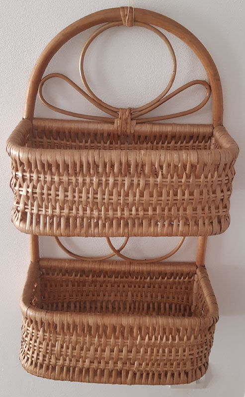 Vintage rattan shelf