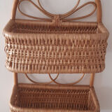 Vintage rattan shelf
