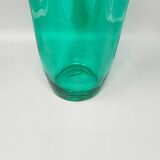 1970s Astonishing green "Fazzoletto" vase by Michielotto in Murano glass. Made in Italy