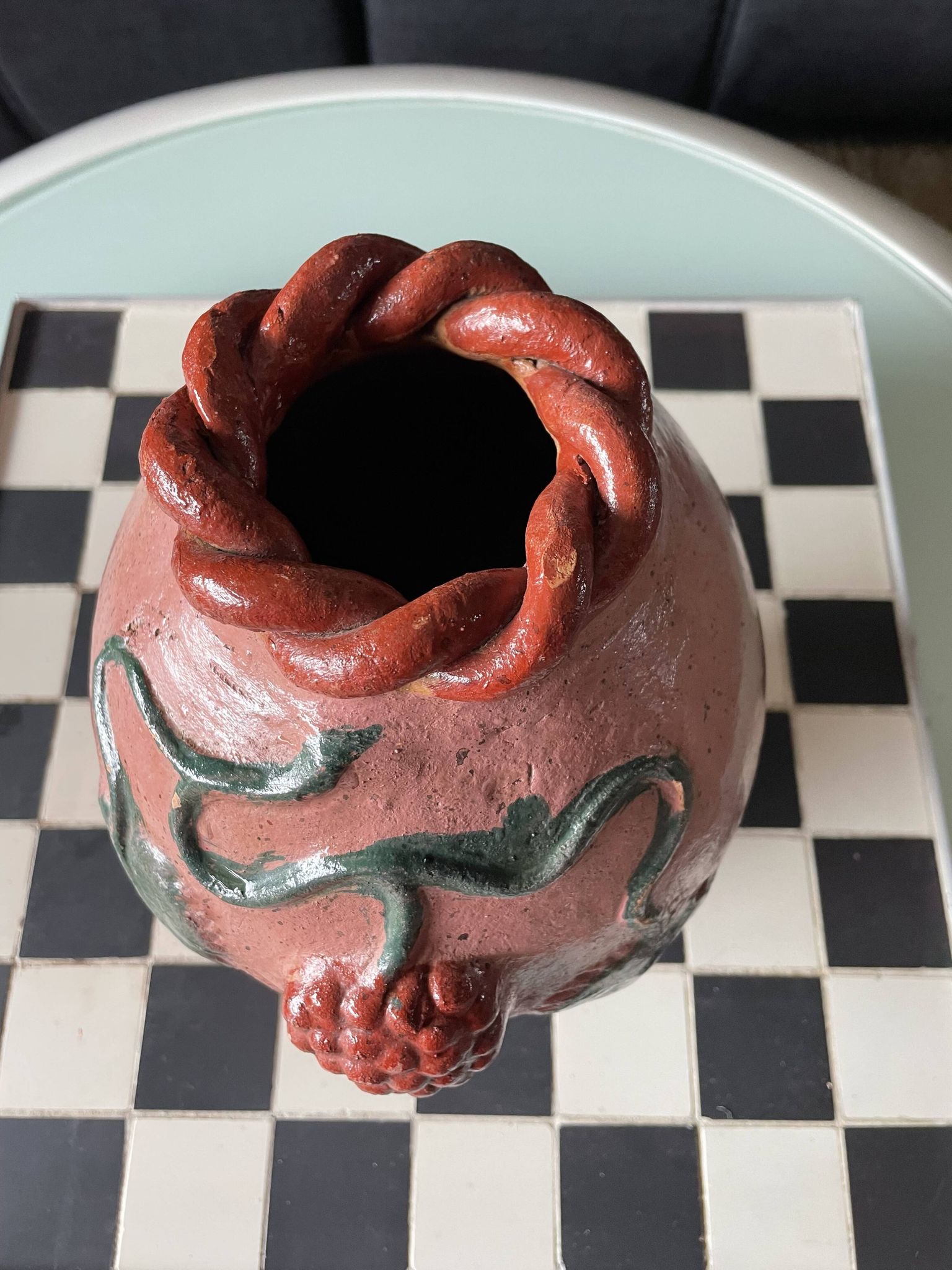 Vase vintage en céramique artisanale