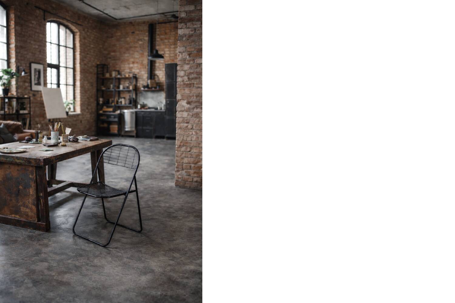 Vintage Mid-Century Modern Minimalist Black Metal Åland Chair from Ikea