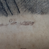 Portrait of a young woman The large ornament drawing signed circa 1800-1830 57x46 cm SB