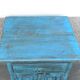 Meuble d'appoint en bois ancien bleu