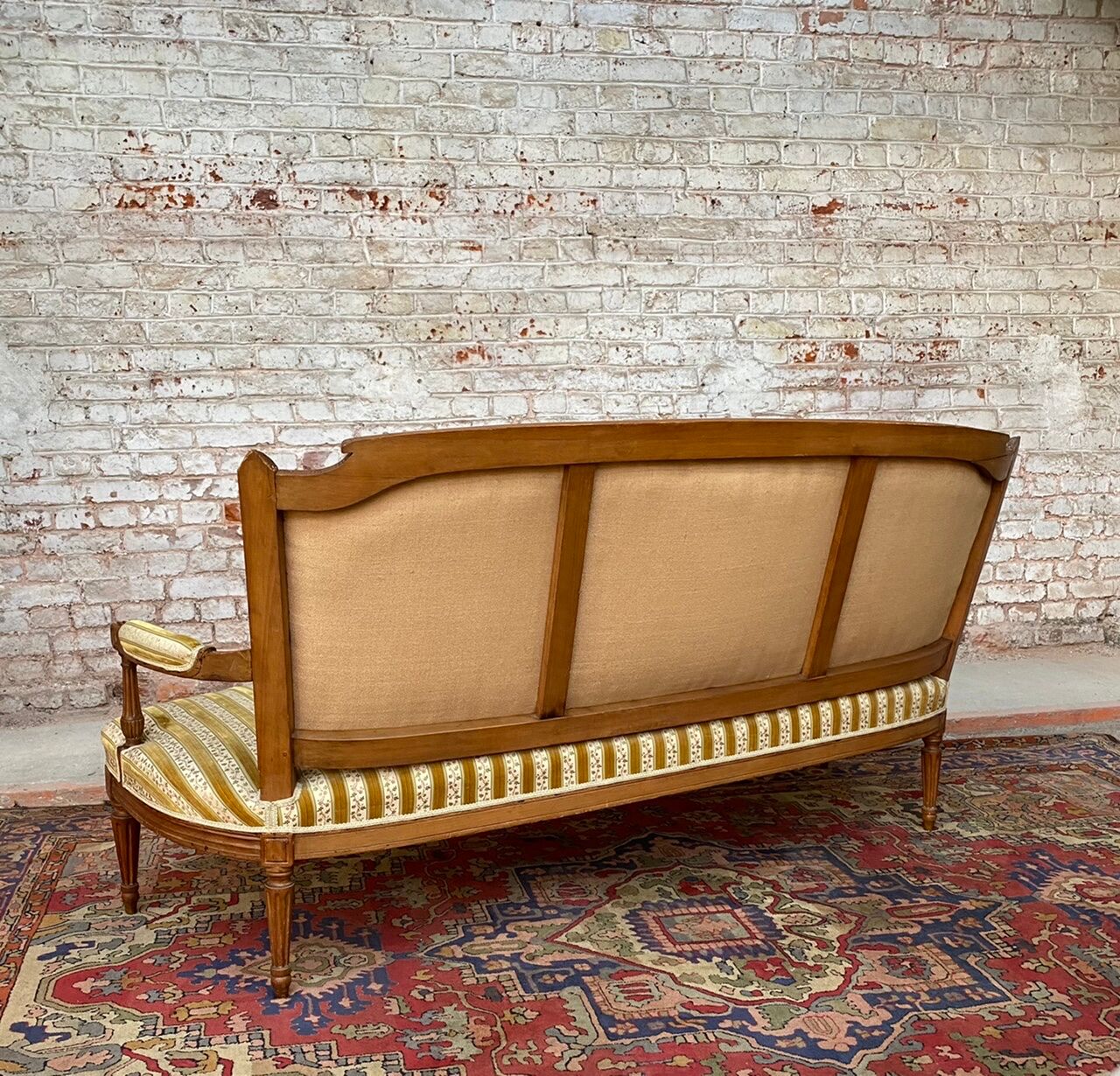 Beech Sofa Period Louis XVI XVIII Th Century