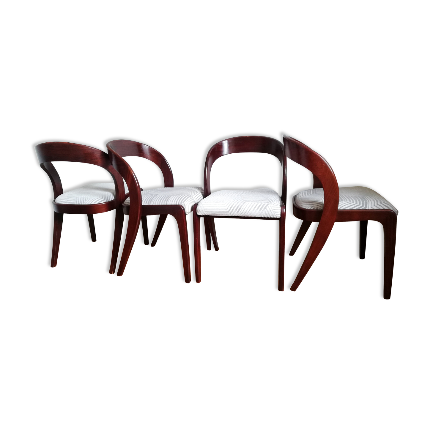 Suite of 4 Baumann gondola chairs renovated