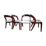 Suite of 4 Baumann gondola chairs renovated
