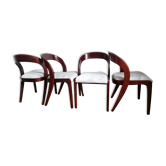 Suite of 4 Baumann gondola chairs renovated