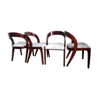 Suite of 4 Baumann gondola chairs renovated