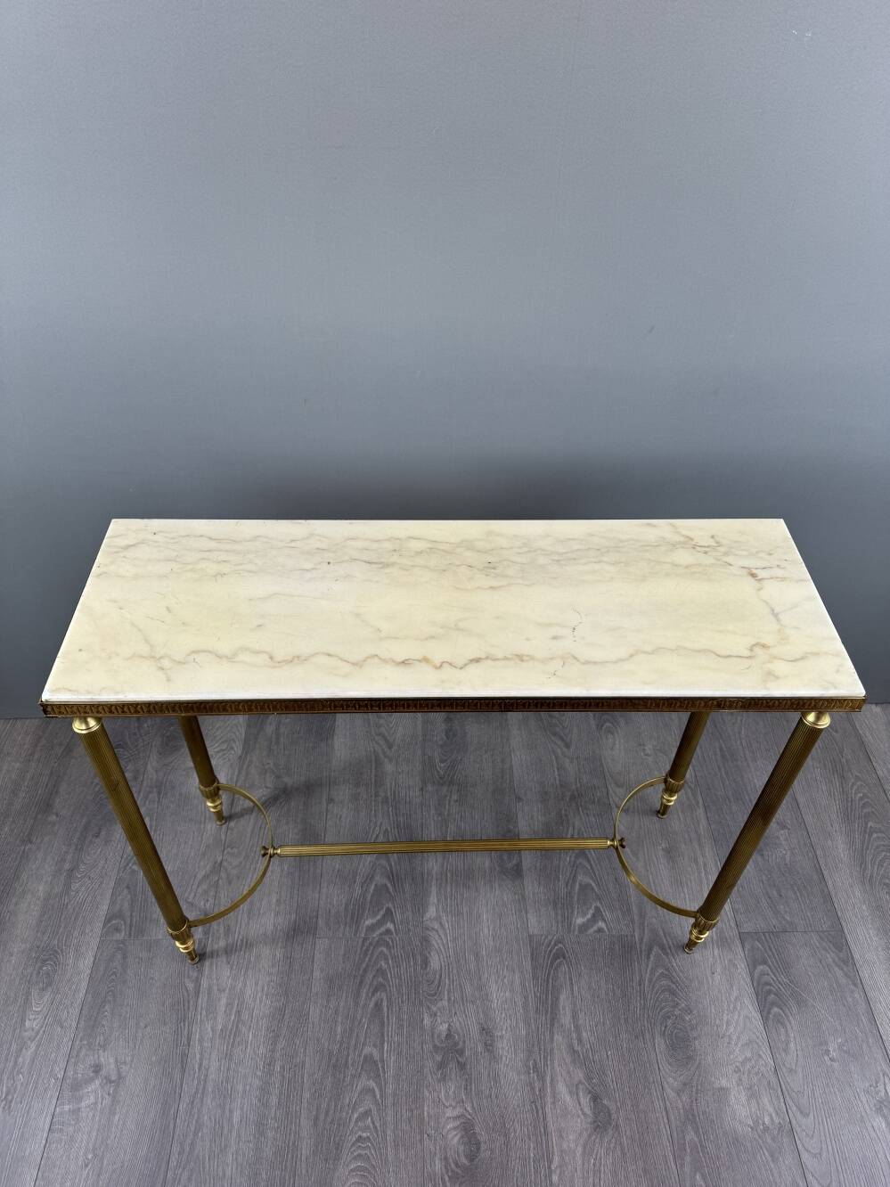 20th Century Gilt Brass and Marble Console Table