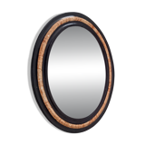 19th-century antique mirror in wood and stucco.