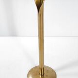 Vintage 1970 soliflore vase in gilded brass