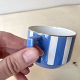 Set of 3 FOX TROTT coffee cups from Sarreguemines, 1930s, Art Deco service.