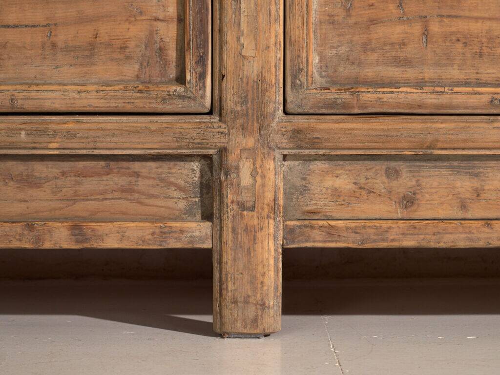Antique three-door pine wood sideboard – China, circa 1900