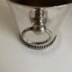 Silver-plated metal flowerpot in the style of Jean Després, 1950