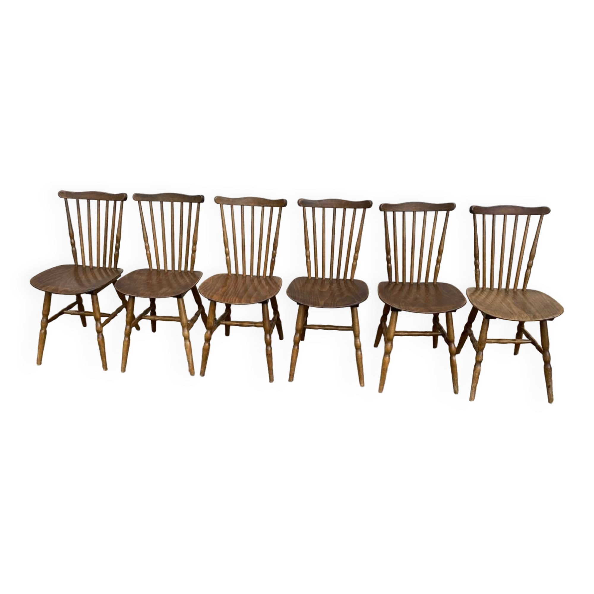Set of 6 Baumann chairs, 1970