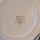 6 flat plates in faience with red rose decoration and green leaves