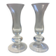 Duo of Soliflore Vases Candleholders Blown Glass Art Decoration Design
