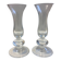 Duo of Soliflore Vases Candleholders Blown Glass Art Decoration Design