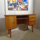 Scandinavian vintage light wood desk of the 60s