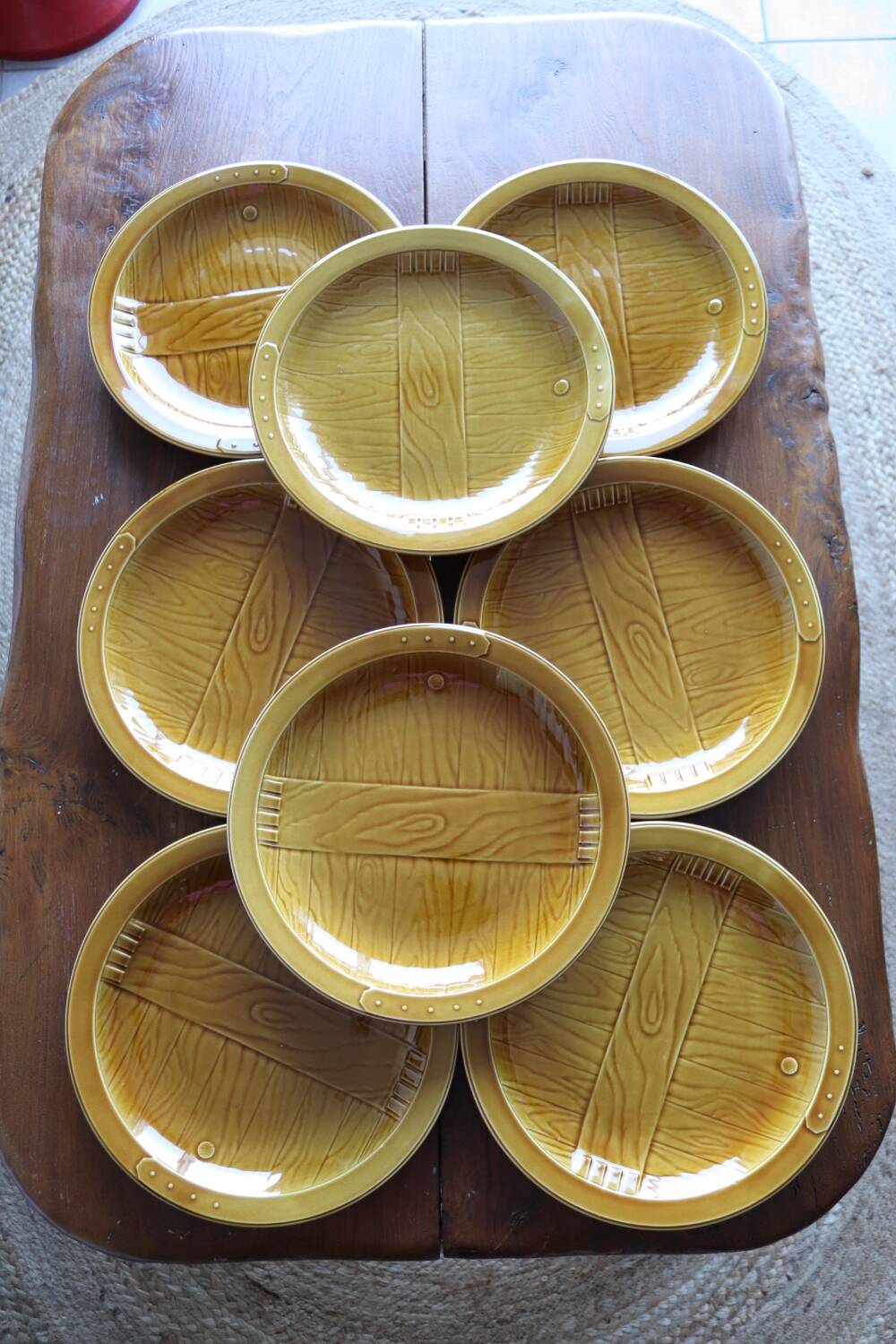 8 vintage gien flat plates