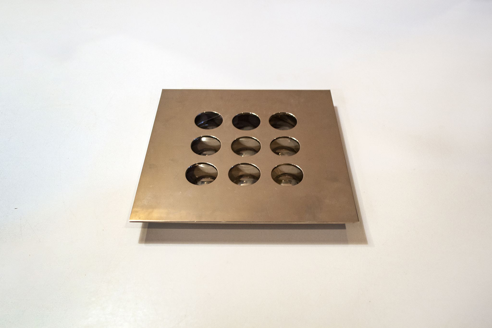 Steel flower holder sculpture by Mario Faggian for MAM, Italy 70s